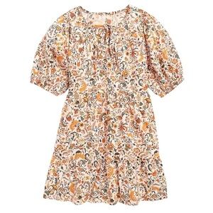 OLD NAVY‎ Puff-Sleeve Tiered Floral-Print Swing Dress for Girls Size Large 10/12